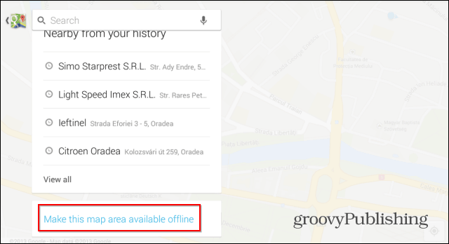 Google Maps Android delete address