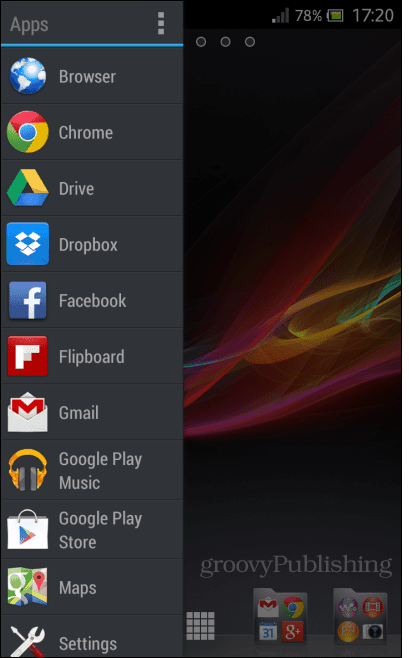 Sidebar Plus apps bar