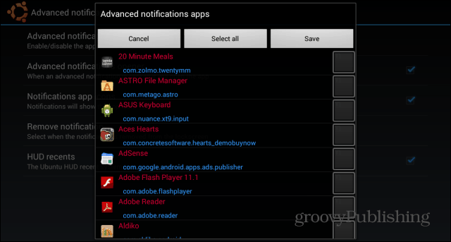 Ubuntu Lockscreen advanced notifications apps
