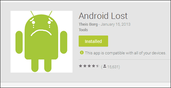 android lost install