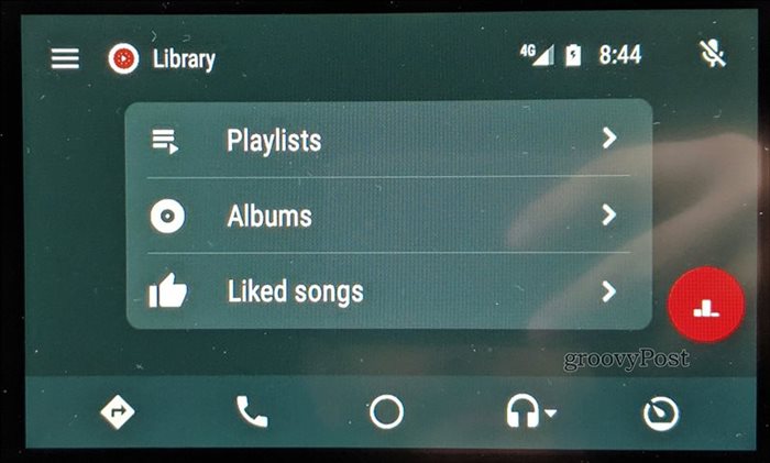 YouTube Music Android Auto to play library